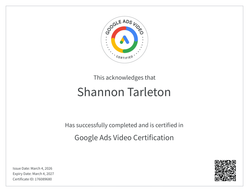 Google Ads Video Certification
